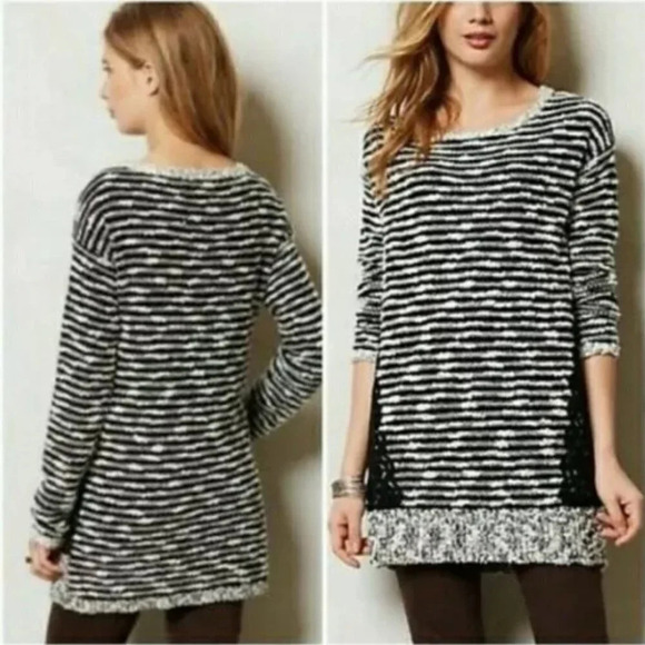 Anthropologie Moth Staccato tweed lace tunic small - Picture 1 of 5